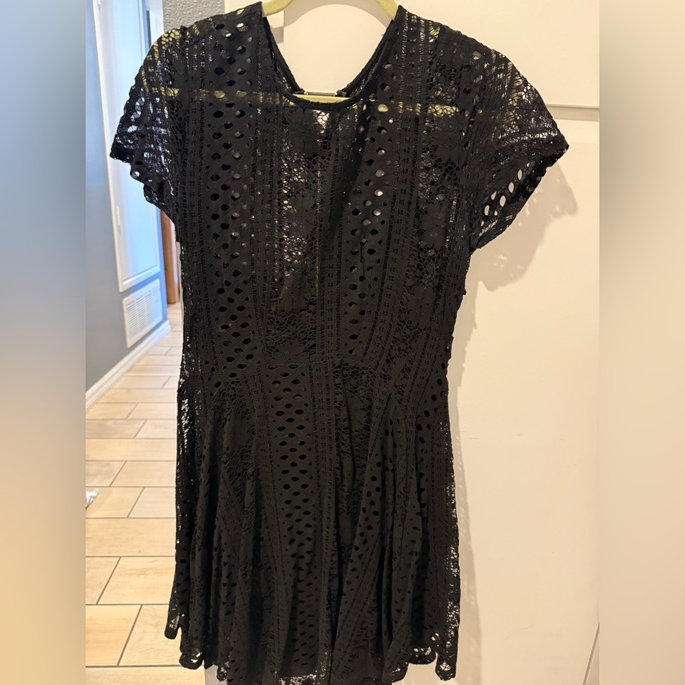 Boho Black Lace Dress